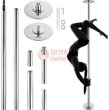 Reguliuojamas Pole dance stulpas VEVOR 282 cm sidabrinis