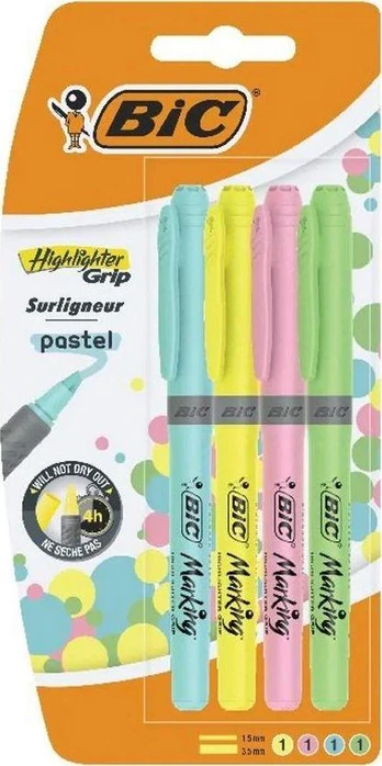 Teksto žymeklis Bic Pastel 964859, 4 vnt.