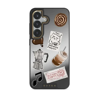 Oat Milk Please - Samsung Galaxy S25 Case, Elite Mirror (Magnetic) / Gold