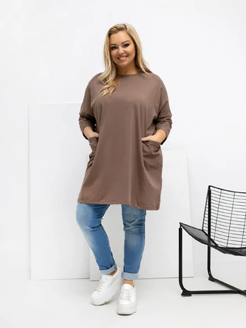 Bluzka-RV-BZ-A1076.00-ciemny bezowy
