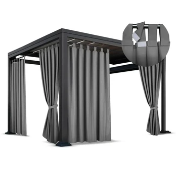 Sodo užuolaidos ZMOK-02, 155 x 210 cm, grafito