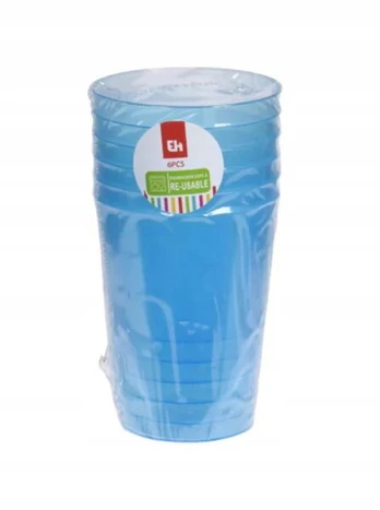 Plastikiniai puodeliai 220ml, 6 vnt., Pp