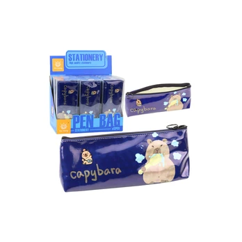 Lean School Pieštukas Case Kit Capybara Brushing Teeth Navy Mėlyna 20 x 8.5 x 4 cm