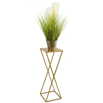 Modernus gėlių stovas, auksinis, 70 cm