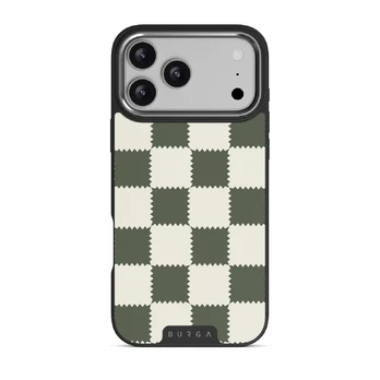 Retro Grid - iPhone 17 Pro Max Case, Elite Dark (MagSafe) / Silver