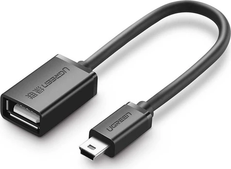 Adapteris Ugreen Mini USB - USB female Mini USB male, USB female, juoda