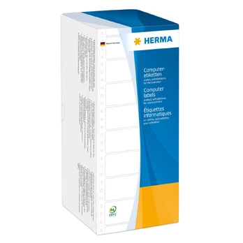 Herma Brūkšninio kodo etiketės, baltos 101,6 x 48,4 mm, 6000 Szt.