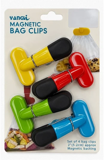 Plastmasiniai maišelių segtukai 4 vnt