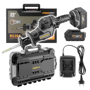 Akumuliatorinis tiesinis pjūklas ProCraft RS20A-1B-C, 20 V (1x 4Ah + krov.)