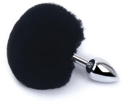 Analinis kaištis su natūraliu lapės kailiu Tail Plug, 15cm