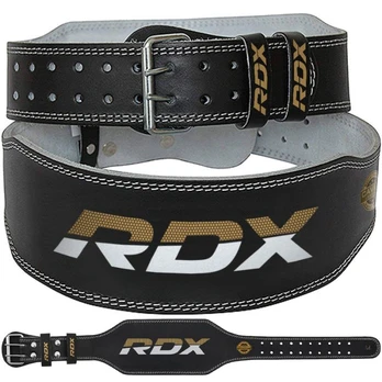 Sunkiosios atletikos diržas RDX 4", aukso/juoda, 2XL