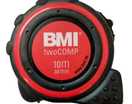 Ruletė BMI twoCOMP (10 m), grūdinto plieno juosta