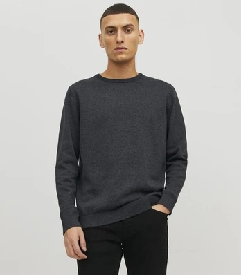 JACK & JONES meeste pullover 12137190*01, tamsiai pilka