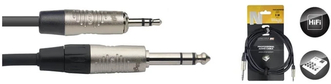Laidas Stagg 3.5 mm mini JACK – 6.35 mm JACK (3m)