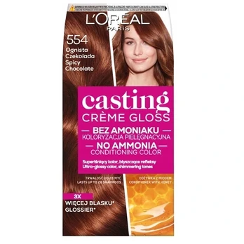 Plaukų dažai L'Oreal Casting Creme Gloss 554 Fiery Chocolate
