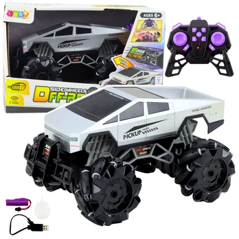 Rc visureigis Lean Toys Side Wheels Off Road, 1:16, sidabro