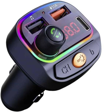 Swissten RGB Bluetooth FM Transmitter 2x USB / USB-C