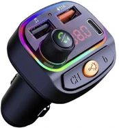 Swissten RGB Bluetooth FM Transmitter 2x USB / USB-C kaina