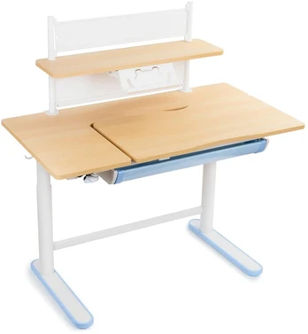 Elektrinis vaikiškas rašomasis stalas Spacetronik XD, 112 × 60 cm, baltas ir mėlynas