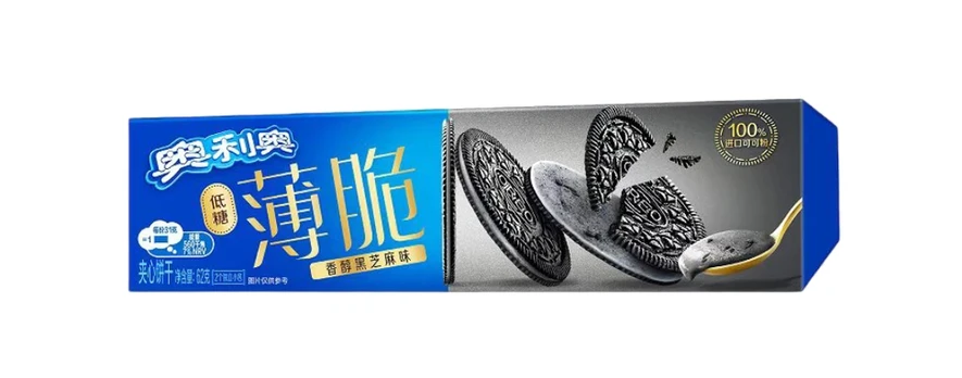 Oreo Low Sugar Crispy Juodas Sesame Flavor 62g x 24 pcs (CHI)