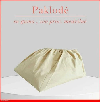 Paklodė su guma - 140x200+30cm.