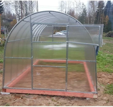 Šiltnamis SVAJONĖ KOMPAKT (plotis 2m), danga 4 mm 4 m