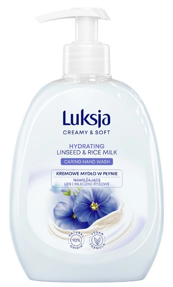 Skystas muilas Luksja LINSEED AND RICE MILK, 0.5 l