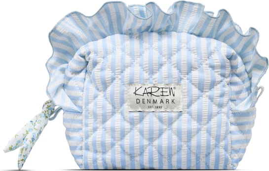 Karen - Small toiletry bag - Blue/White Stripes - Small