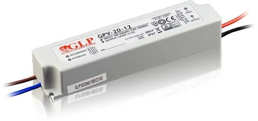 12W LED Maitinimo šaltinis GLP 12V IP67 kaina