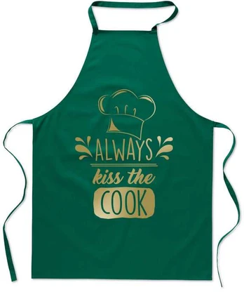 Medvilninė prijuostė "Always kiss the cook"