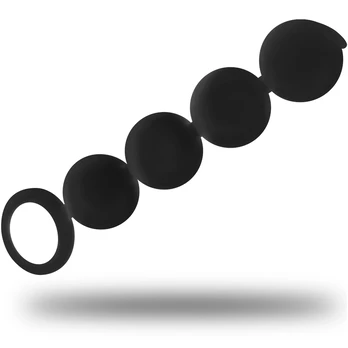 Black&Silver Lennon Intimate Sphere System 4 Silicone Juodas Analinis žaislas
