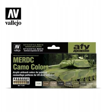 Vallejo Vallejo: 71.202 – Model Air – AFV – MERDC maskuojamosios spalvos (8x18 ml)