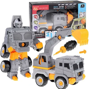 „Super Construction“ transporto priemonės „Auto-Robot 2in1“ ekskavatorius