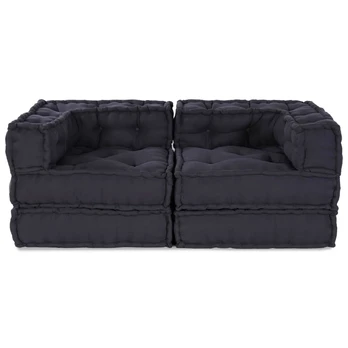Modulinė sofa 2 pcs Antracito 140 x 70 x 56 cm Audinys