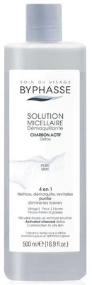 Makiažo valiklis Micellar vanduo Byphasse Aktyvioji anglis (500 ml)