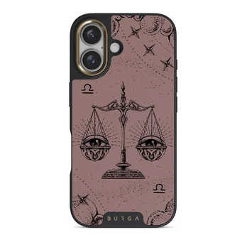 Libra - iPhone 16 Case, Elite Dark (MagSafe) / Gold / Pink