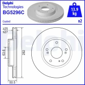 DELPHI BG5296C Brake Disc kaina