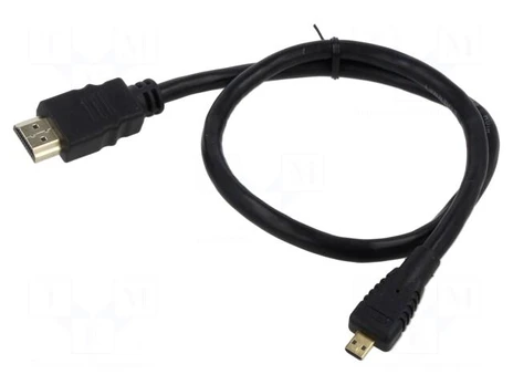 Cable | HDMI plug,micro HDMI plug | Len: 0.5m | black | HDMI 1.4