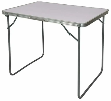 Stovyklavimo stalas, baltas/sidabro, 80 cm x 60 cm x 70 cm