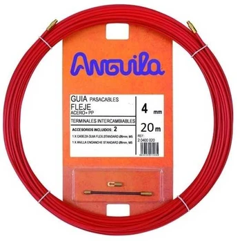 Kabelio pratraukėjas (20m, 4mm, raudonas, plieno)