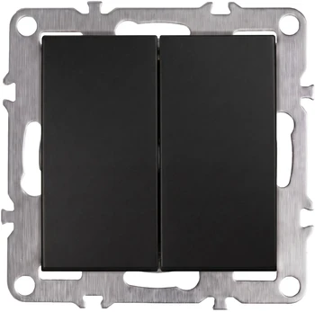 Toolight Dvigubas Jungiklis Oste Jnh007-w Juodas