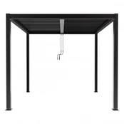 Pergola su LED apšvietimu Luxe, 3x4 m, antracito kaina