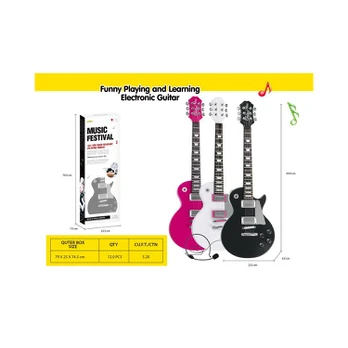 Komplektas: gitara + mikrofonas, juodos spalvos