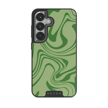Funky Sensation - Samsung Galaxy S25 Case, Elite Dark (Magnetic) / Silver