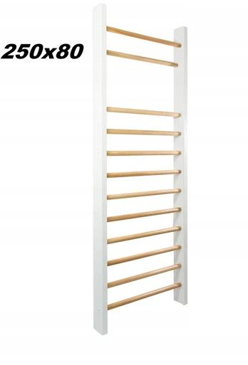Gimnastikos treniruočių kopėčios 250x80 baltos