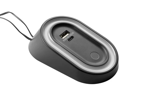 Elipso luminaire with wireless sensor, USB A+C, DC12V, 2.5W, 80lm, 4000K, PC, dimmable, juodas