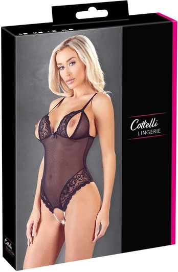 Cottelli lingerie Crotchless Body M glaustinukė