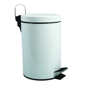 Šiukšlių dėžė MSV, su pedalu, baltos sp., 5 l