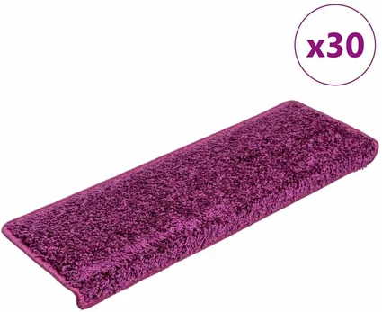 Laiptų kilimėliai, 30 vnt., violetinės spalvos, 65x21x4cm