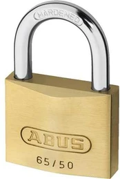 ABUS 65/50 kd., Conventional padlock, Key lock, Keyed to differ, Brass, Brass, Hardened steel